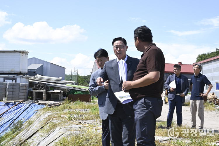 강수현 양주시장, (주)우드그린 찾아 기업애로 청취