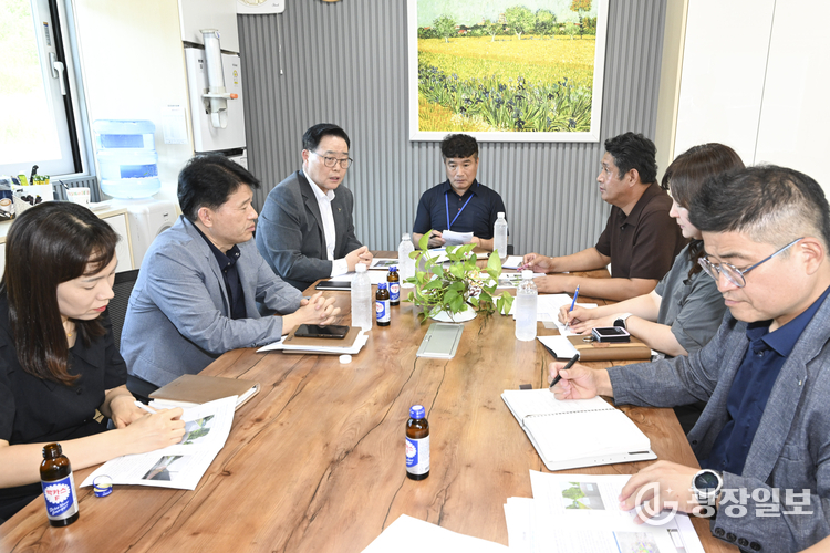 강수현 양주시장, (주)우드그린 찾아 기업애로 청취