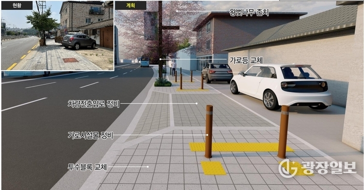 구리시, 역사 거리 조성사업, 1차 구간 공사 시행