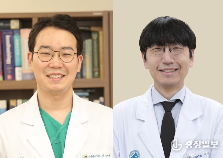 왼쪽부터 서울아산병원 마취통증의학과 이상욱, 비뇨의학과 서준교 교수