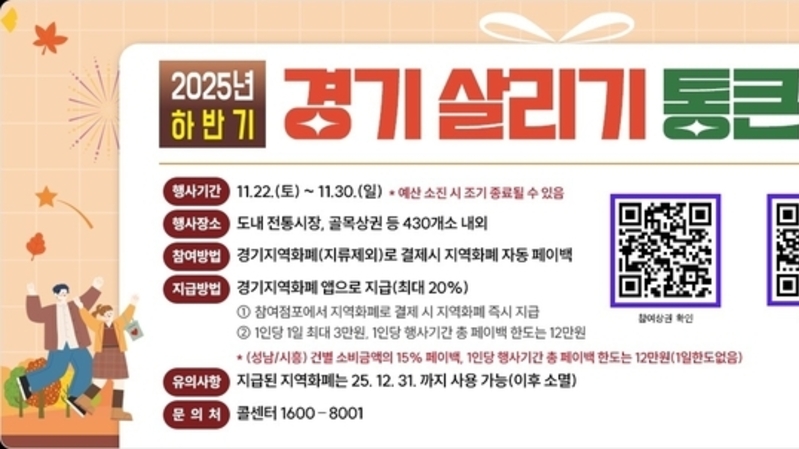 남양주시, ‘경기 살리기 통큰 세일’ 실시…상품권 결제 시 최대 20 즉시 페이백