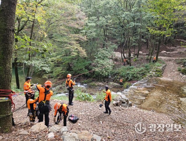 김천소방서, 구조대원 산악사고 특별구조 훈련