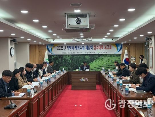 보성군은 지난 12일 군청 소회의실에서 서형빈 부군수 주재로 ‘2025년 세외수입·지방세 체납액 징수대책 보고회’를 개최했다.
