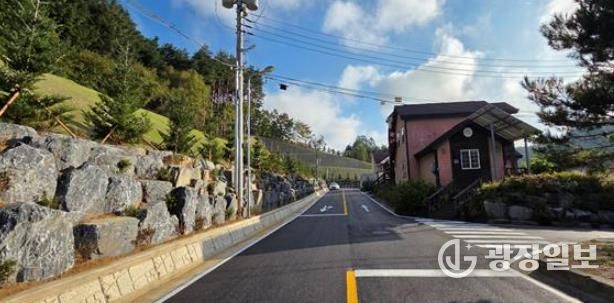 평창군 대관령면 수하리 옹벽 붕괴위험시설 보수공사 완료