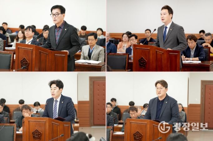 (윗줄부터 시계방향으로) 이상기 의원, 이진환 의원, 김지훈(민)의원, 김상수 의원