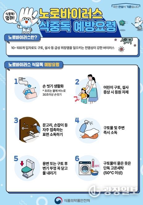 노로바이러스 예방 요령 포스터
