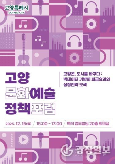 ‘2025 고양문화예술정책포럼’ 홍보문