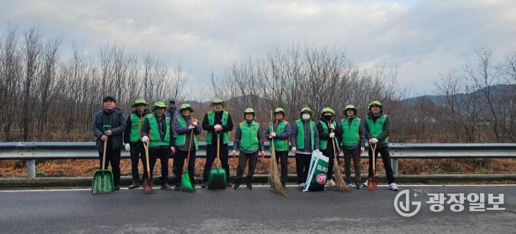 고령군 다산면 자율방재단, 동계 취약지역 예찰 및 배수로 정비 활동 실시