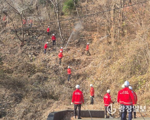 겨울철 건조기 대비 산불대응 모의진화훈련