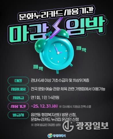 창원특례시, 문화누리카드 사용기간 마감 임박