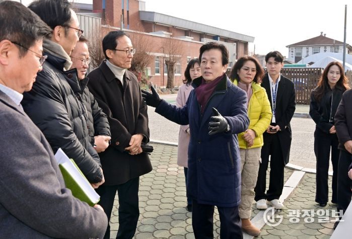 조규일 진주시장, 명신고교앞 교차로 현장 방문