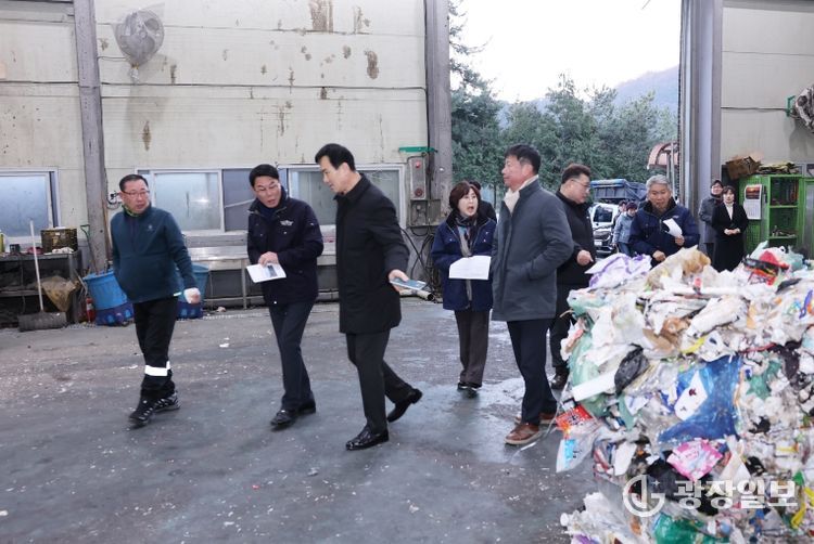 재활용센터 찾아 근무자 격려하고 안전한 운영 당부