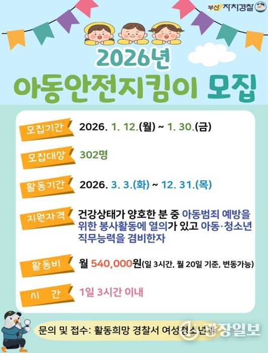 '아동안전지킴이' 모집