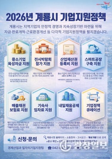 2026년 기업지원정책 홍보포스터