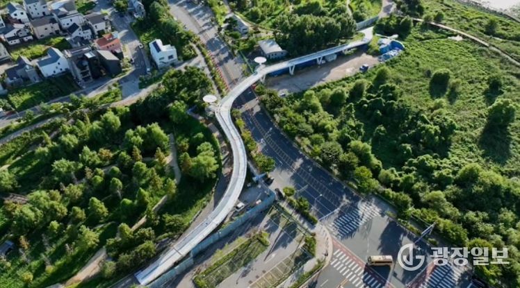 만성지구~기지제 잇는 보행육교 ‘임시 개통’