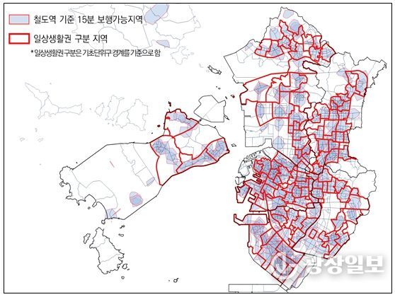 일상생활권 범위 설정