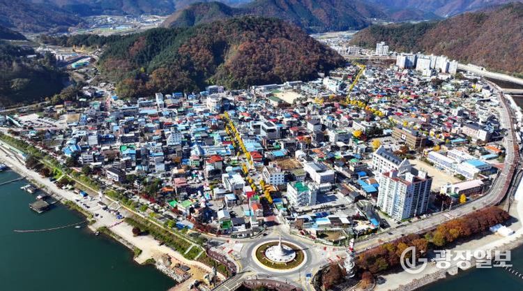 화천읍 시가지 전경