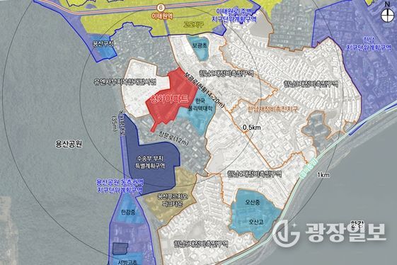 위치도 (용산구 이태원동 22-2번지 일대)