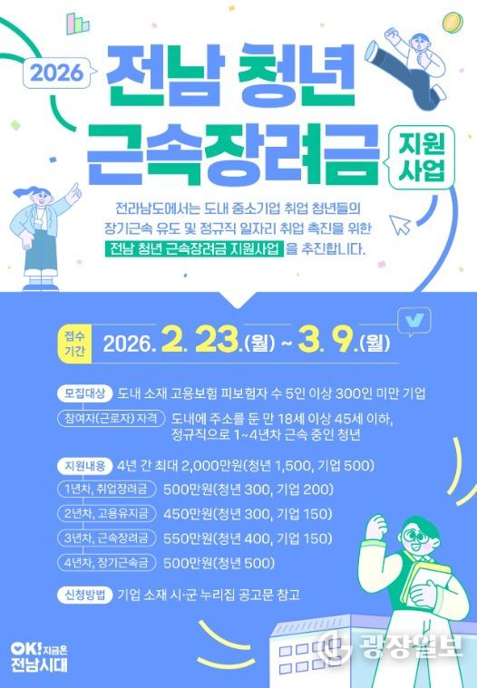 청년 근속장려금 홍보물