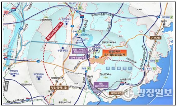 센텀2지구 도시첨단산업단지 위치도