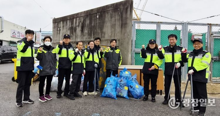 포남자율방범대, 봄맞이 환경정화활동 실시