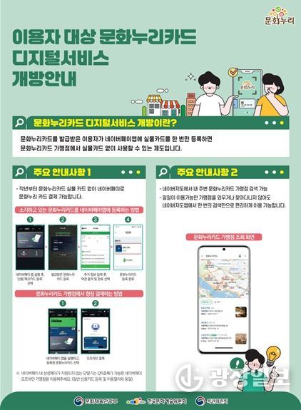문화누리카드 디지털서비스 개방안내 웹전단