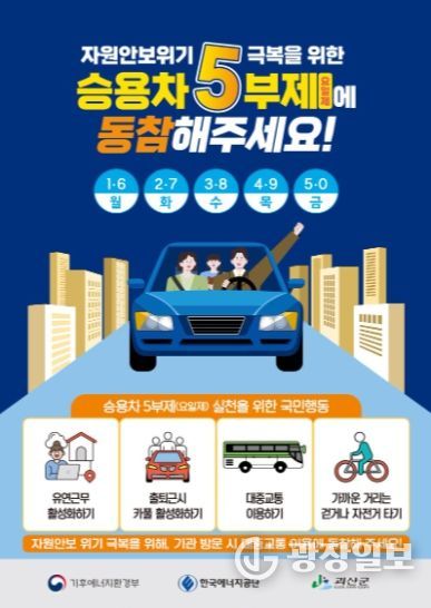 승용차5부제(요일제) 포스터