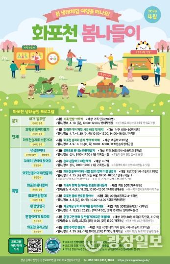 봄 맞은 화포천습지, 4월 생태체험 프로그램 풍성