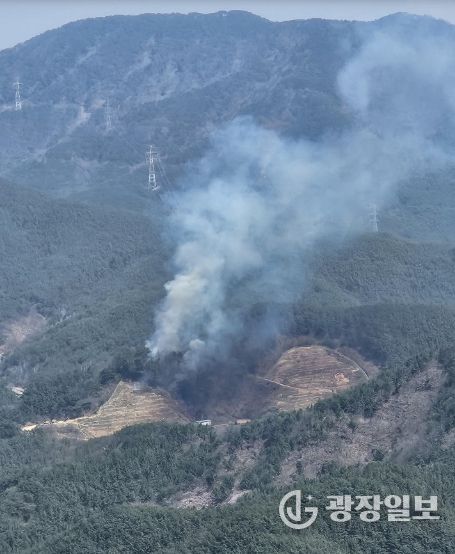 진주시 명석면 외율리 산불