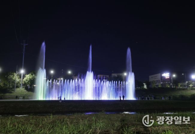 청주시, 무심천 경관분수 4월 3일 운영 시작