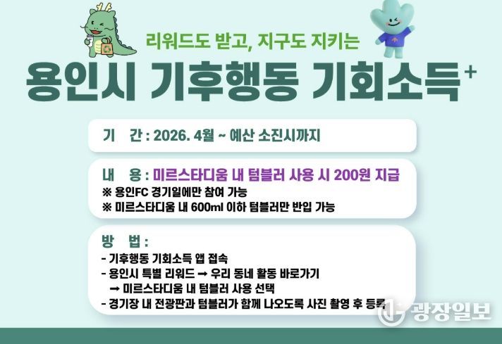 용인특례시 '기후행동 기회소득 플러스' 홍보 포스터