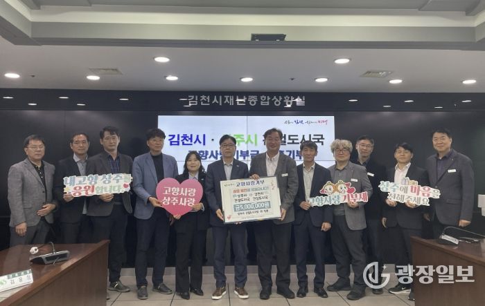 상주시(건설도시국) ·김천시(건설도시국) '고향사랑 기부제' 상호기부 협약