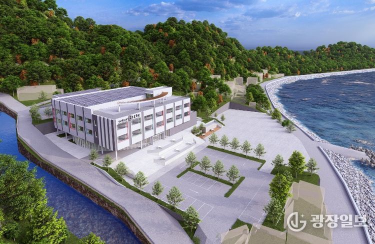 울릉 찾아 독도교육원 건립 현장 점검