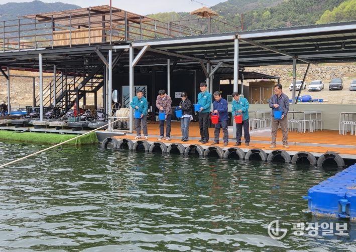 합천군, 합천호에 빙어 50만마리 방류